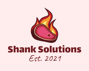 Shank - Flaming Steak Restaurant logo design