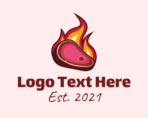 Steak - Flaming Steak Restaurant logo design