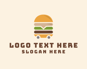 Concession Stand - Burger Food Trolley logo design