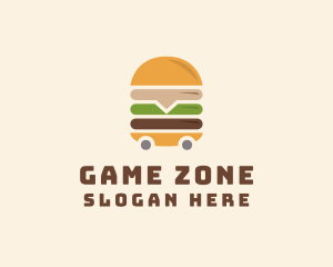 Street Food - Burger Food Trolley logo design