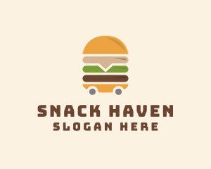 Burger Food Trolley logo design