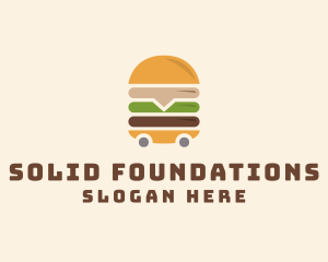 Street Food - Burger Food Trolley logo design