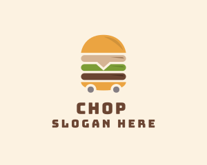 Burger Food Trolley logo design