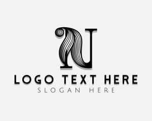 Vintage - Decorative Artistic Studio Letter N logo design