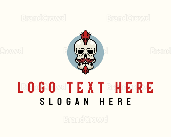 Skull Death Mohawk Logo