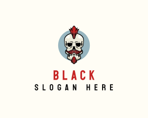 Streaming - Skull Death Mohawk logo design