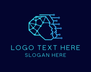 Human - Cyber Human Intelligence logo design