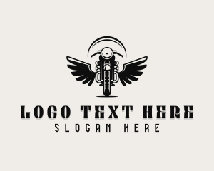 Riders Club - Wings Motorcycle Vehicle logo design