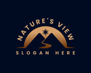 Scenic - Mountain Travel Hiking logo design