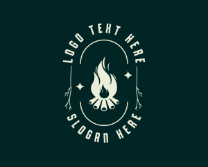 Trek - Outdoor Bonfire Camping logo design
