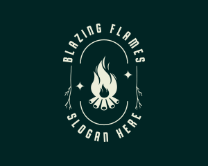 Outdoor Bonfire Camping logo design