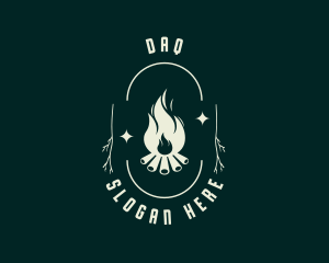Fire - Outdoor Bonfire Camping logo design