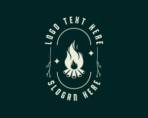 Outdoor Bonfire Camping Logo