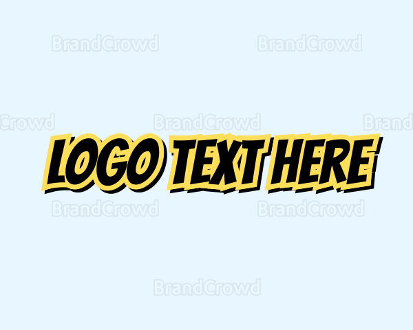 Yellow & Black Font Logo