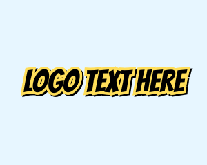 Comic Book - Yellow & Black Font logo design