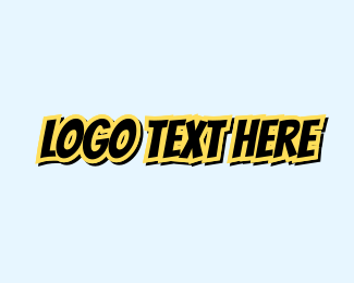 Yellow & Black Font Logo
