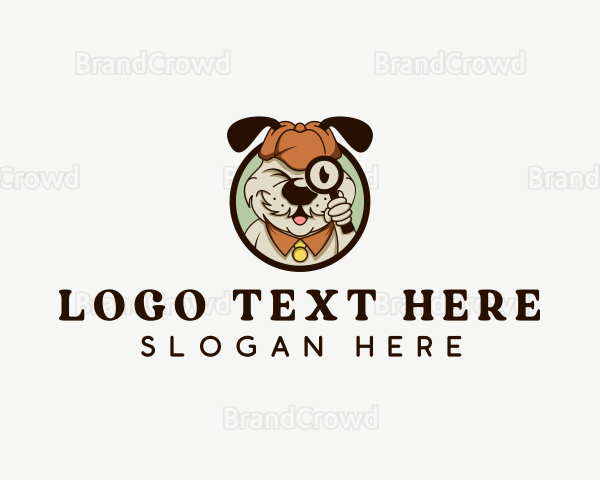 Dog Detective Puppy Logo