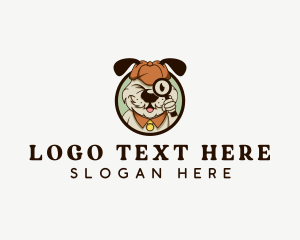 Animal - Dog Detective Puppy logo design