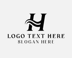 Academy - Generic Brand Wave Letter H logo design