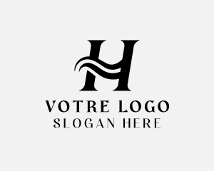 Swoosh - Generic Brand Wave Letter H logo design