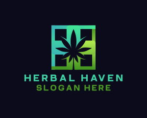 Herbal - Cannabis Herbal Medicine logo design