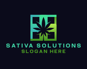 Sativa - Cannabis Herbal Medicine logo design