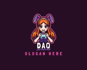 Gamer Woman Bunny Logo