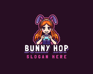 Bunny - Gamer Woman Bunny Cosplay logo design