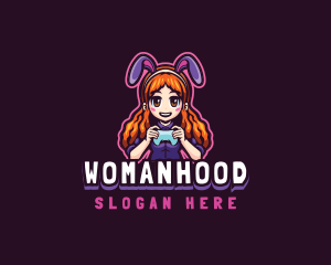 Esports - Gamer Woman Bunny logo design