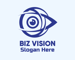 Blue Security Eye logo design