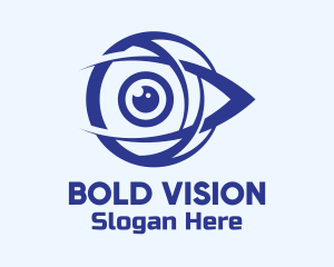 Blue Security Eye logo design