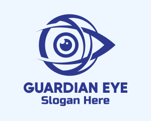 Blue Security Eye logo design