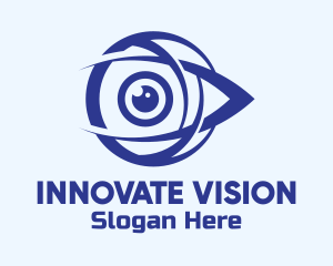 Blue Security Eye logo design