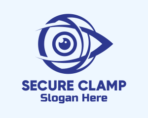 Blue Security Eye logo design