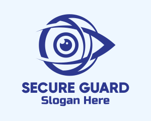 Blue Security Eye logo design
