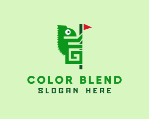 Chameleon - Green Chameleon Playground logo design