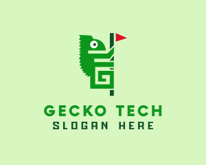 Gecko - Green Chameleon Playground logo design