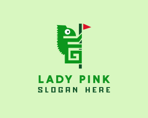 Wild - Green Chameleon Playground logo design
