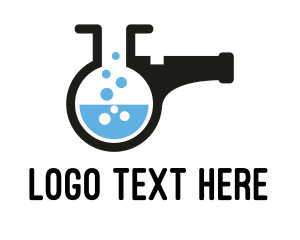 Chemistry - Lab Flask Whistle logo design
