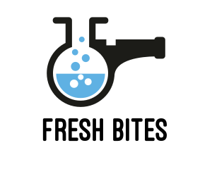 Lab Flask Whistle logo design