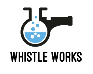 Lab Flask Whistle logo design