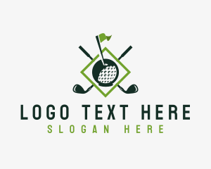 Green Flag - Golf Sports Tournament logo design
