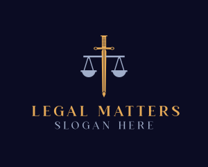 Legislation - Sword Justice Scale logo design
