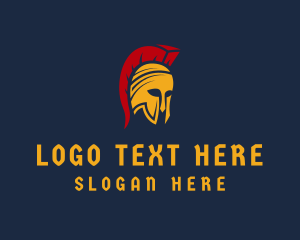 Character - Spartan Helmet Gamer logo design