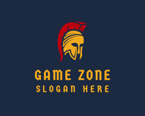 Spartan Helmet Gamer logo design