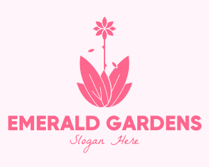 Pink Wellness Plant logo design