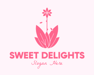 Pink Wellness Plant logo design