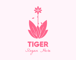 Plant - Pink Wellness Plant logo design