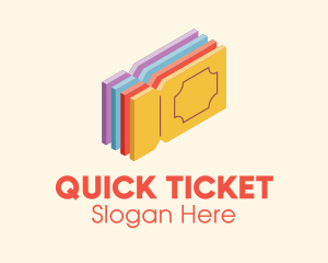 Ticket - Colorful Coupon Tickets logo design