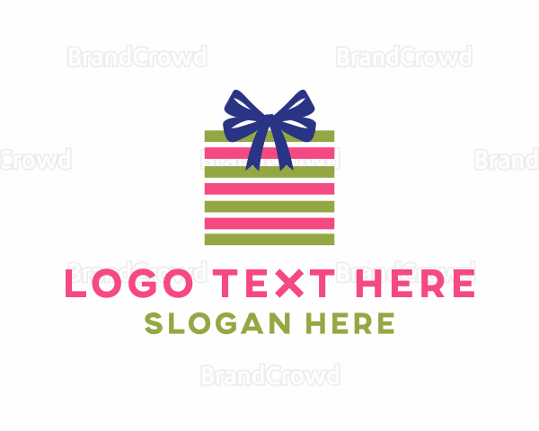 Ribbon Stripes Gift Logo